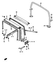 Suzuki Samurai SJ410 SJ413 Dichtung Soft Top links und rechts