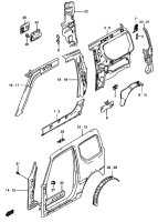 Suzuki Jimny FJ Reparaturblech Radhaus hinten innen rechts 1998-2017