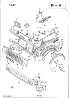 Suzuki Samurai SJ413 Santana Frontblech mit Querstreben Set